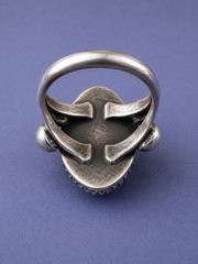 Antique 1920s Navajo .925 Sterling Silver Natural Turquoise Native American Ring