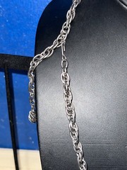 Vintage Victorian Revival Silver-tone Pewter Double Lion Door Knocker Necklace