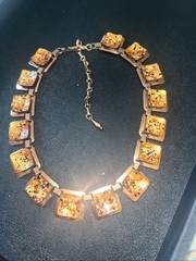 Vintage Estate Matisse Renoir Copper Enamel Necklace Choker Magnificent!