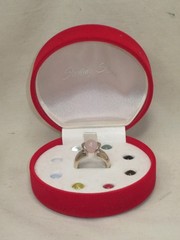 sterling silver gemstone ball ring 925 SE 8 polish balls size 7 interchangeable