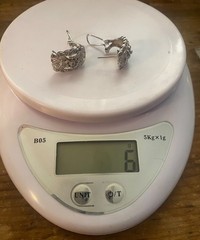 vintage sterling silver flower earrings