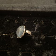 VTG Silver Plated 70s Mood Ring Sz 5