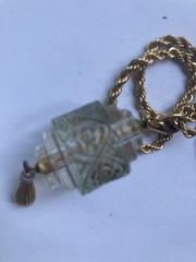 Art Deco Glass vintage Pendant Lucky Charm Talisman Gorgeous Ooak Beauty