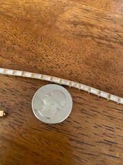 Vintage Anne Klein Crystal Bracelet Baguette Cut Gold Plated With Extender Link