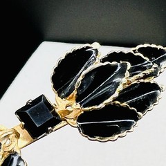 Vintage Brooch Lot Coro Coin Avon Filigree Sterling Enamel Earrings Black Gold