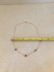 Vintage Millefiori Necklace Marked Gold Filled 12K 1/20 Estate Piece