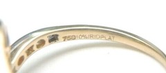 Antique Art Deco Diamond Engagement Plat 18KY Ring Size 5 UK-J1/2 EGL USA