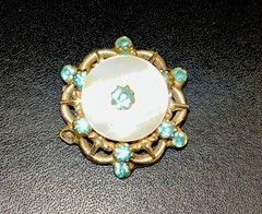 Lot Of 5 Vintage Brooches, Four With Missing Rhinestones & One With Broken Clasp