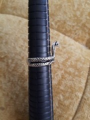 Vintage Cobra Snake Ring Size 8 1/4 Snake Reptile Lover Biker Ring