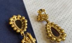 Vtg Clip-On Earring Lot Costume Jewelry Richelieu Lisner Monet Marvella Enamel
