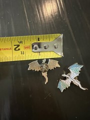 Orange Yellow White Lunar Mythical Dragon Enamel Pin Blue Green Lot Of 2