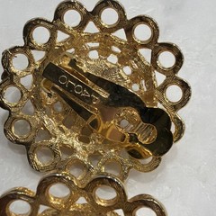Vintage Classic Paolo Clip On Gold Tone Faux Pearl Earrings 2 Pair