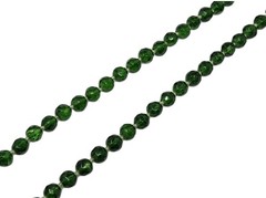 Faceted Green Glass Vintage Necklace 60 Inches Long Knotted No Clasp Czech?