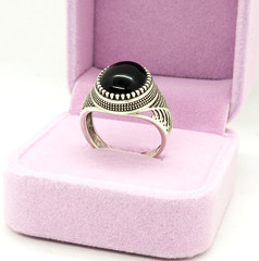 Vintage Luxury RING Silver 925 with Big Bright Stone -size: 9US (19mm), 6.2g| #6