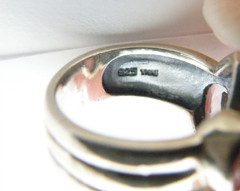 Silpada Sterling Silver CZ Hematite Quartz Wine Flight Ring Size 5