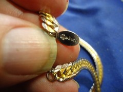Vintage Medici Gold Silver Tone Thick flat 24″ Snake Chain Necklace