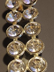 Vintage Rhinestone Dress Clip Silver Tone 1 7/8 inch