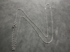 1.00g Vintage Sterling Silver 925 Cable Chain Necklace Adjustable 17.5 in