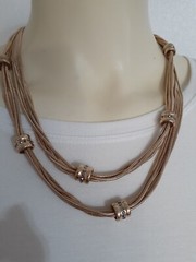 CHICO’S women necklace gold tone 24 inch long NWOT excellent condition