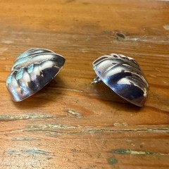 Vintage Large Chunky Sterling Silver Post Earrings Dulce 925 Mexico 18 Grams