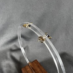 14K Tanzanite Diamond Studs, Trillion Cut, Earth Mined, Estate Yellow Gold
