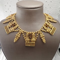 Book Juliana D&E for KJL Cast Urn Parure Bib Necklace Bracelet Egyptian Set