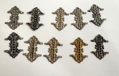 10 Pc Lot Stampings Belt Necklace Connectors Renaissance Style Jewelry Findings