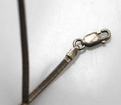 Vintage Sterling Silver Omega Necklace 925 Italy 2.5mm 12 Grams 18″ flat chain