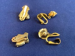 Vtg Clip-On Earring Lot Robert Rose Renoir Dalsheim Judy Lee Lisner Faux Gems