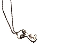 Gorgeous Clear Pear-Cut Teardrop Solitaire Pendant Necklace with Unique Baguette