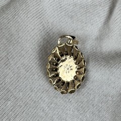 Vintage Gold-Filled Pendant w/Opalescent Glass Cabochon Mid-Century Opalite