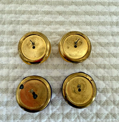 Vintage 1970s – 1990s Bold Swirl Round Braided Pierced Earrings (2 pairs)
