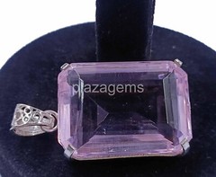 Pretty Emerald 100Ct TCW Pink Topaz 925 Sterling Silver Gemstone Pendant 24JQ