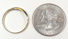 Antique Art Deco 1920’s Diamond Wedding Band 14KW/Y Ring Size 6 UK-L1/2