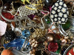 3.5lbs VTG to Now Mix Junk Jewelry Lot Craft Repurpose Broken Some Wearable