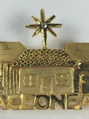 Vintage Casual Corner Sparkling Rhinestones “Peace on Earth” Brooch/Pin Signed