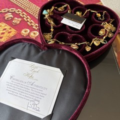 Joan Rivers Love Luck & Hope Heart 21 Charm Necklace – Complete Set Valentines