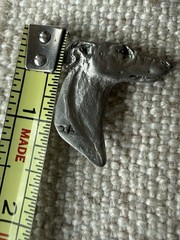 VTG Pewter Greyhound Whippet Dog Head Brooch Signed Sighthound Pin