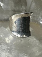 Cigar Band ring signed MMA knuckle band size 6 sterling silver women girls