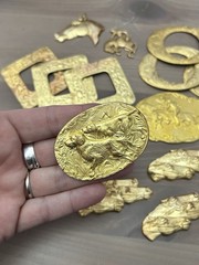 Vintage Brass Stampings Findings Pendant Pin Jewelry Making Horse Dog Western