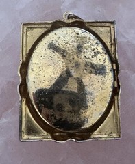 Vintage Black Mourning Cameo Locket Pendant