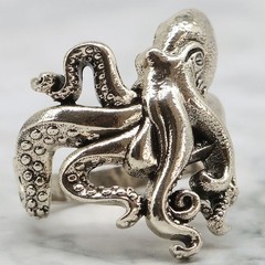 Buy 3 Get 1 Free 8.4g Kraken Gothic Octopus Tentacles Mens Present Silver Rings