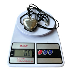 Vintage Silver Tone Heart Locket Necklace Black Leather Boho