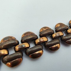 Vintage Copper Link Bracelet Mid-Century Modern Brutalist Boho Statement