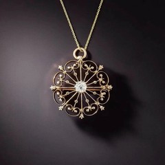 1.90Ct Art Deco Style Lab Created Diamond Anniversary 14K White Gold FN Pendant