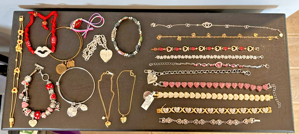 Lot 20 Heart Hearts Love Romance Bracelets 1 S 925 1 925 PAJ BB 18kOVSS