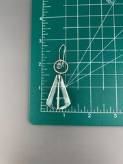 Vintage 925 Quartz Earring Single Sterling Silver Dangle Signed Deb Guyot