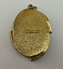 Vintage Pendant Tiger Eye Gold Tone Sarah Coventry