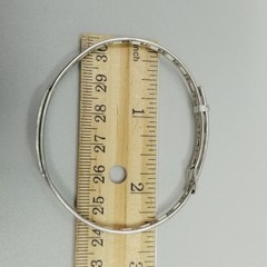 Vintage STC Monogram Expandable Silver Tone ID Bracelet Engraved Adjustable