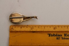 Antique 14k Yellow Gold Victorian Mourning Brooch, 3.17g (1.25″)